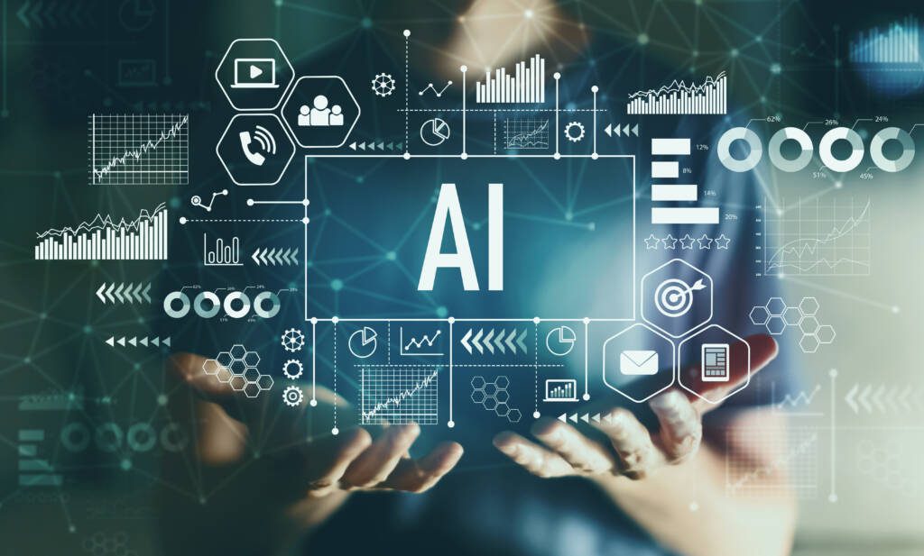 Financial services executive using AI tools for marketing, customer personalization, and service automation