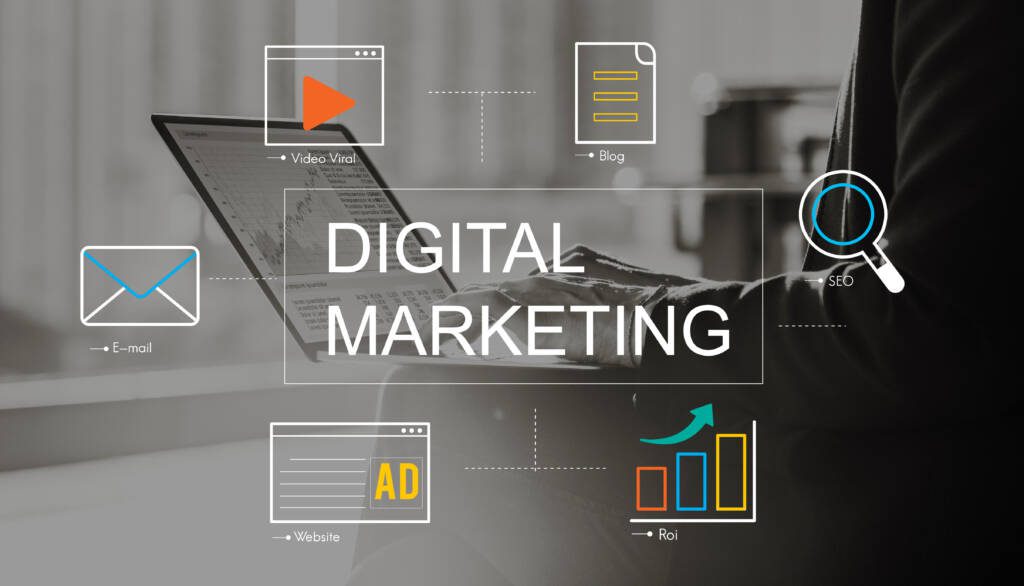 Frustrated financial marketing team reviewing underperforming digital campaign results