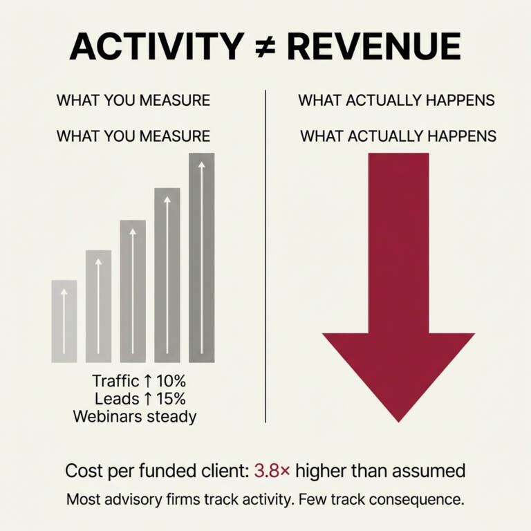 30-day revenue accountability planning for advisory and specialty financial firms
