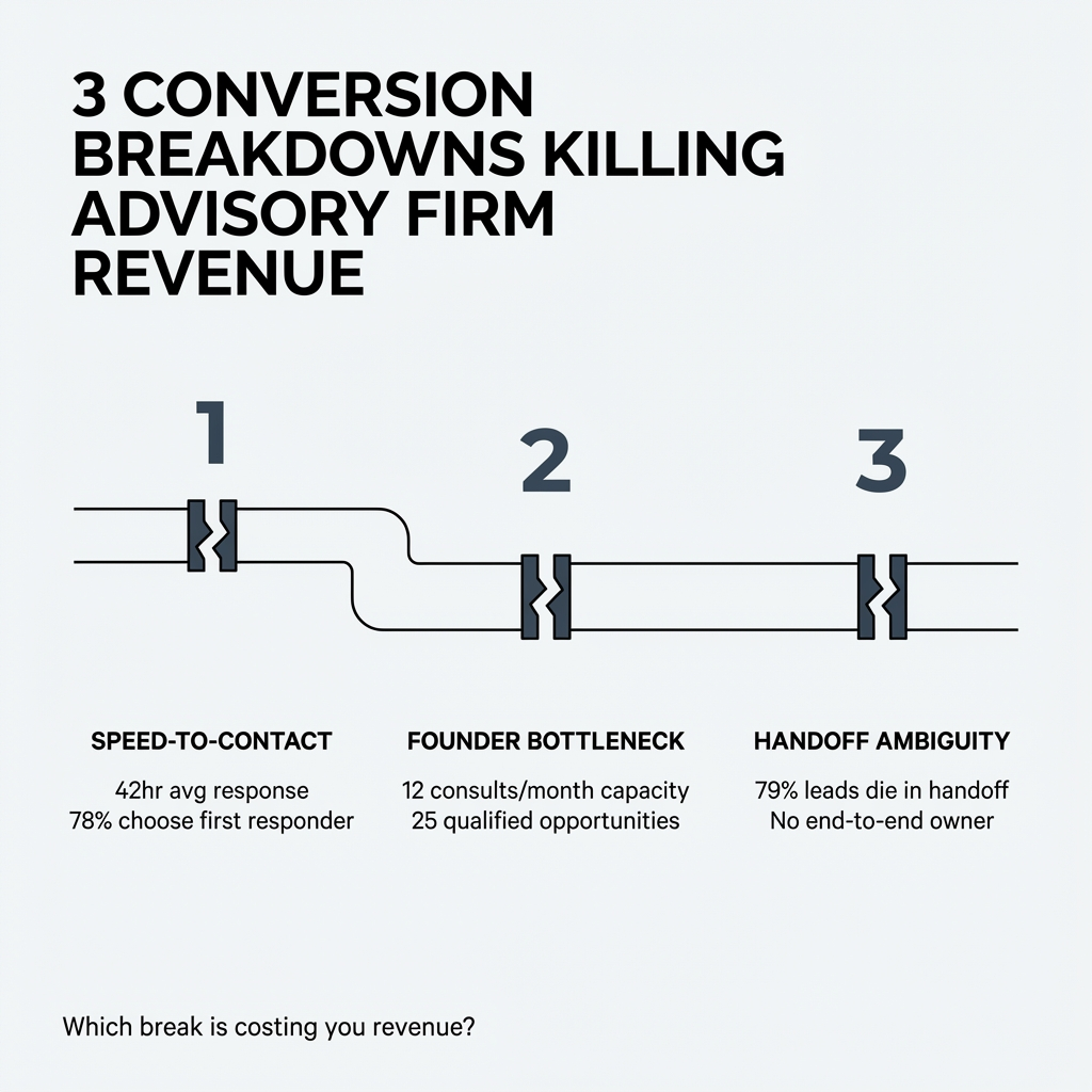Where Qualified Leads Go to Die: Mapping Conversion Breakdowns in Advisory Firms